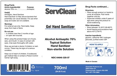 Gel Hand Sanitizer 700 ML NDC 64646-328-07 - Gel Label 700ml
